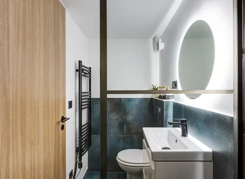 Bathroom made ready for the next guest in an apartment we manage